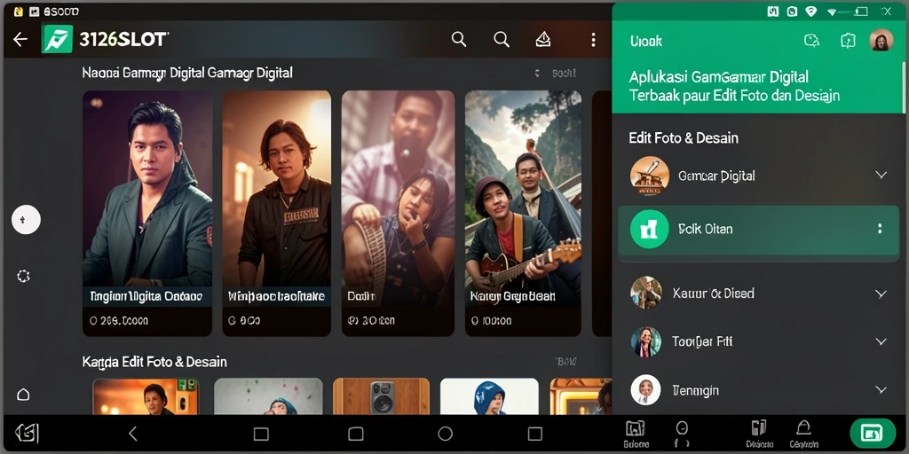 Tampilan antarmuka pengguna aplikasi Gambar Digital 3126SLOT.