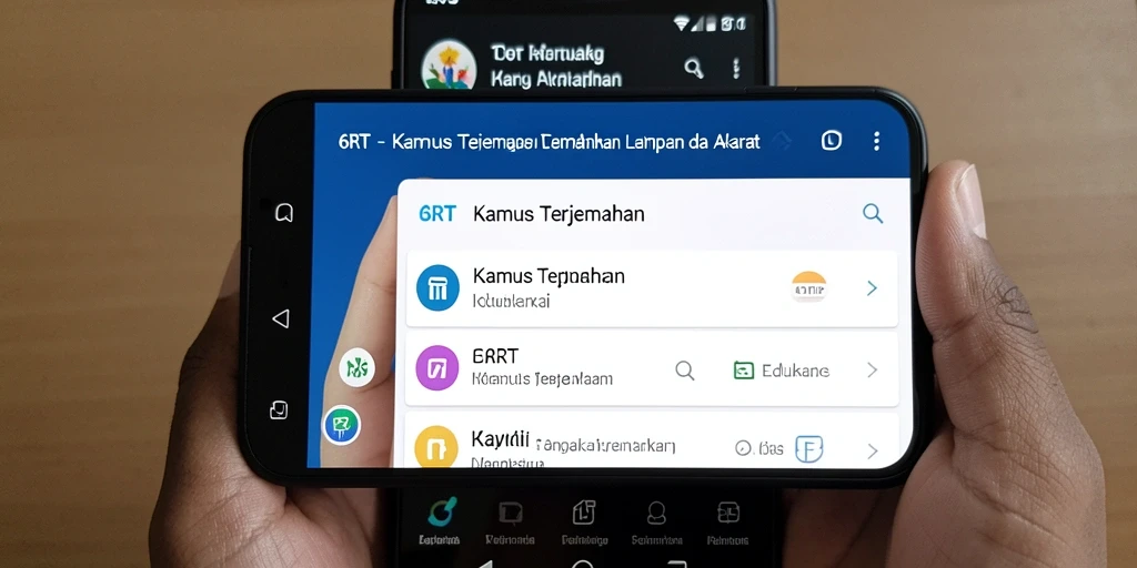 Antarmuka aplikasi 6RT yang intuitif dan ramah pengguna untuk terjemahan.