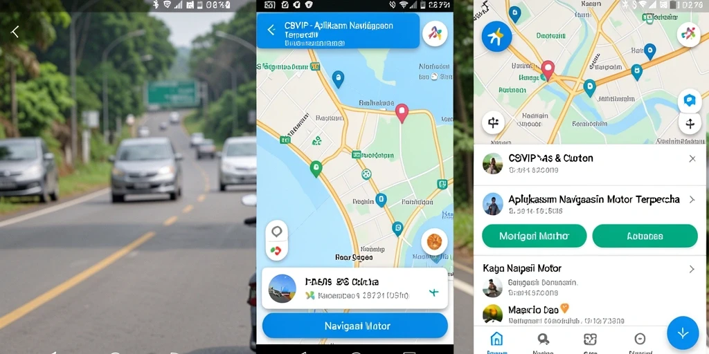 Antarmuka aplikasi C8VIP yang sederhana dan informatif untuk navigasi motor.