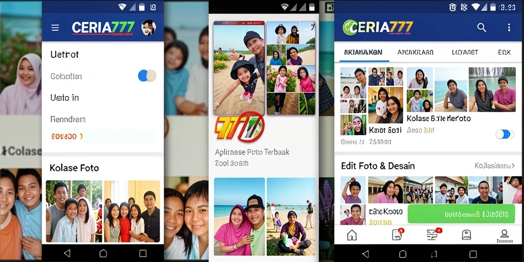 Antarmuka kolase foto yang user-friendly dan intuitif.