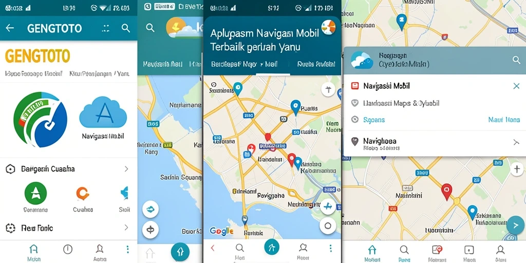Antarmuka GENGTOTO yang user-friendly untuk navigasi mobil.