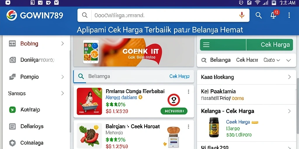 Antarmuka GOWIN789 menampilkan informasi harga produk dengan jelas dan mudah dipahami.