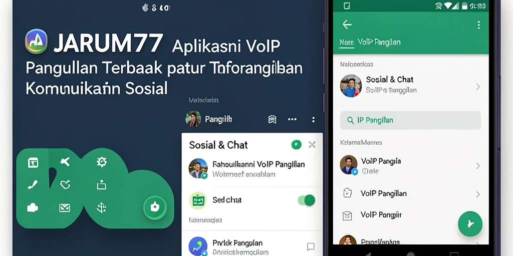 Antarmuka sederhana dan fungsional dari JARUM77 untuk VoIP Panggilan.