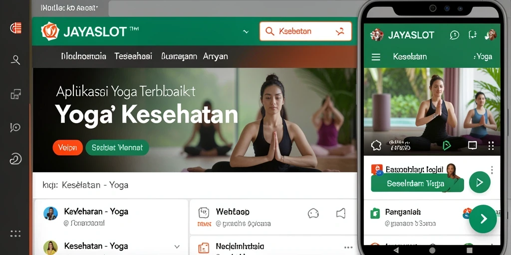 Antarmuka aplikasi JAYASLOT menampilkan sesi yoga yang menarik dan mudah diikuti.
