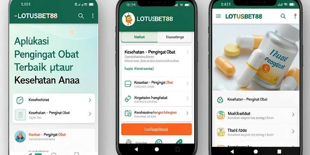 Antarmuka pengguna yang mudah digunakan untuk pengingat obat.