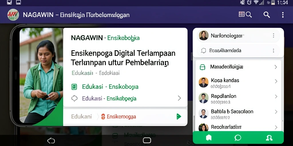Antarmuka NAGAWIN yang interaktif dan informatif.