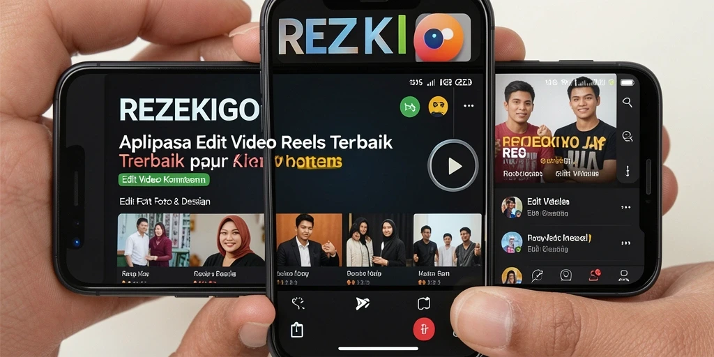 Antarmuka REZEKIGO yang menarik dan mudah digunakan untuk Edit Video Reels.