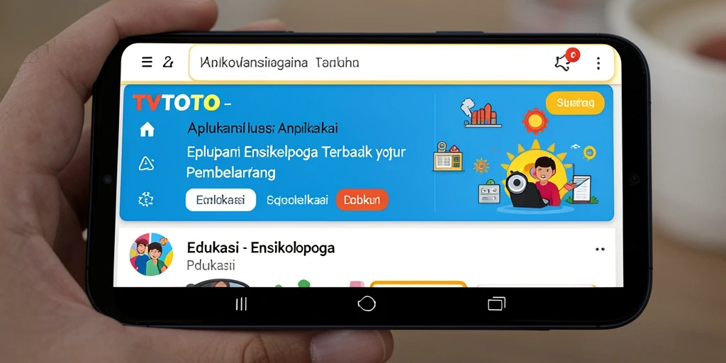 Antarmuka menarik dari aplikasi Ensiklopedia TVTOTO.