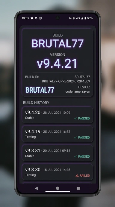 Riwayat Versi Applikasi brutal77 untuk Pengguna Android